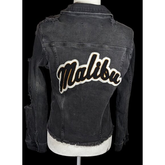 Raiine Black Distressed Denim Malibu Jacket - Picture 2 of 9